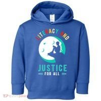Reading Books Or Literacy And Justice Ll Cool Gift Toddler Hoodie thumb 0