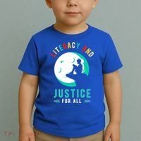 Reading Books Or Literacy And Justice Ll Cool Gift Toddler T-Shirt thumb 2