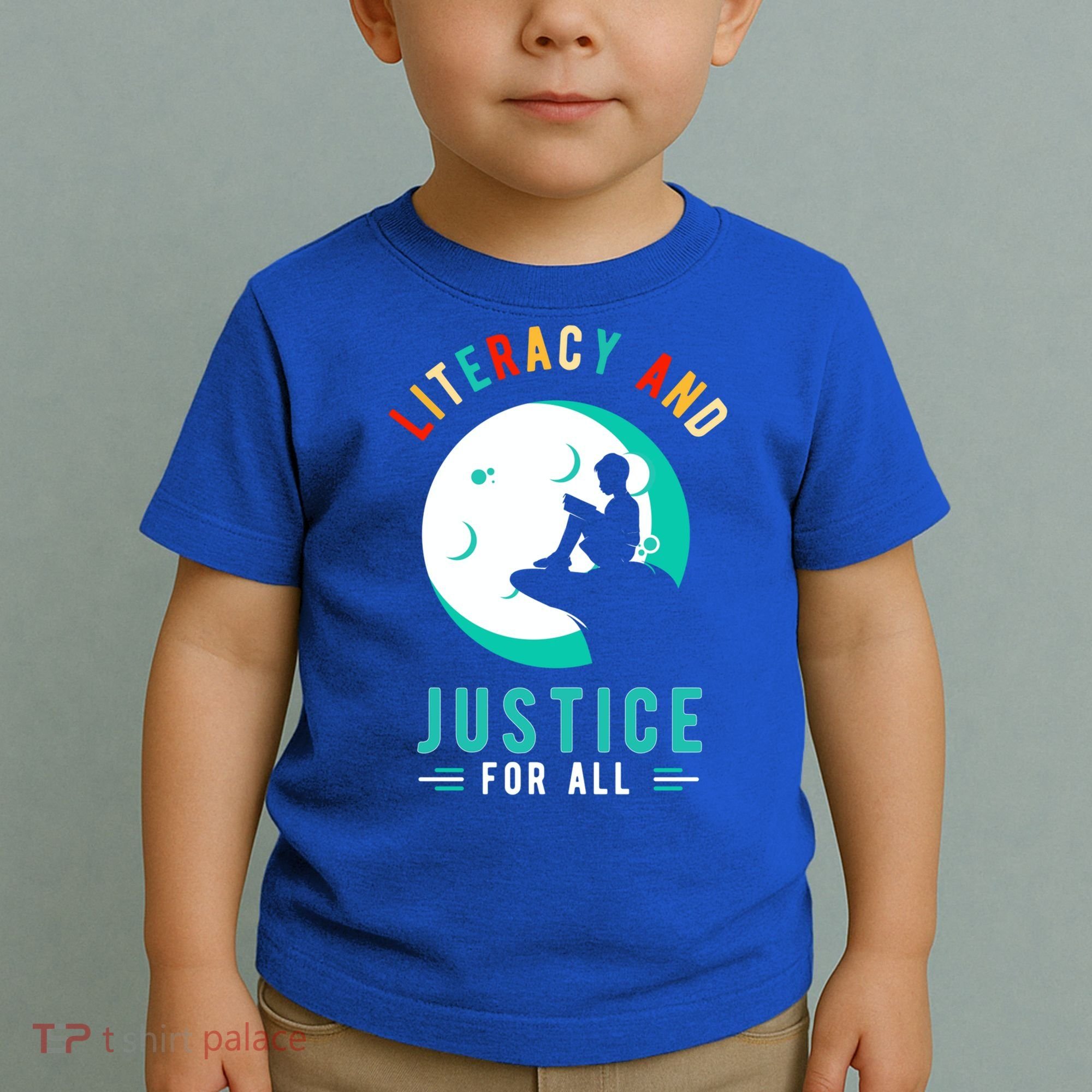 Reading Books Or Literacy And Justice Ll Cool Gift Toddler T-Shirt