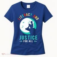 Reading Books Or Literacy And Justice Ll Cool Gift Women's T-Shirt thumb 0