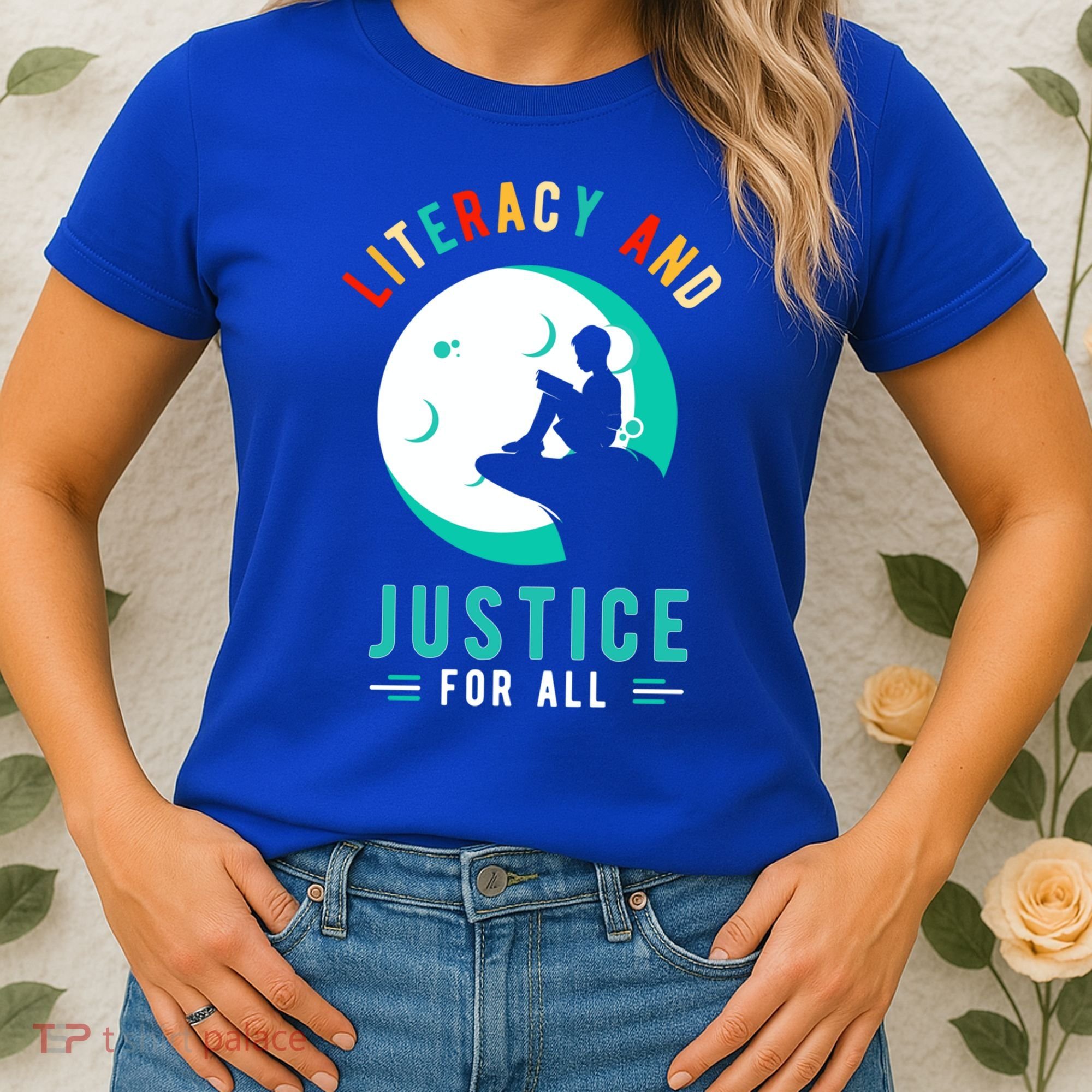 Reading Books Or Literacy And Justice Ll Cool Gift Women's T-Shirt