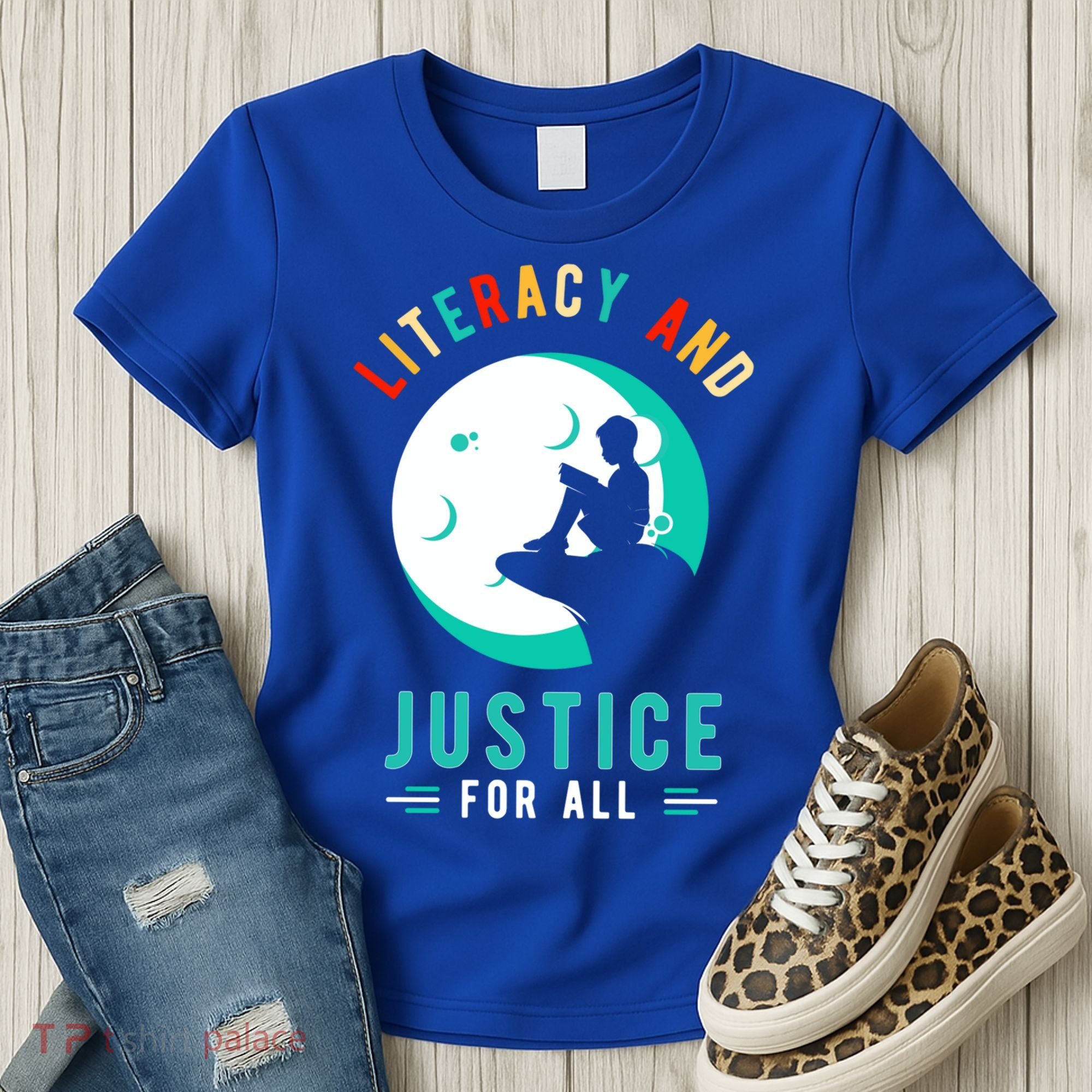 Reading Books Or Literacy And Justice Ll Cool Gift Women's T-Shirt