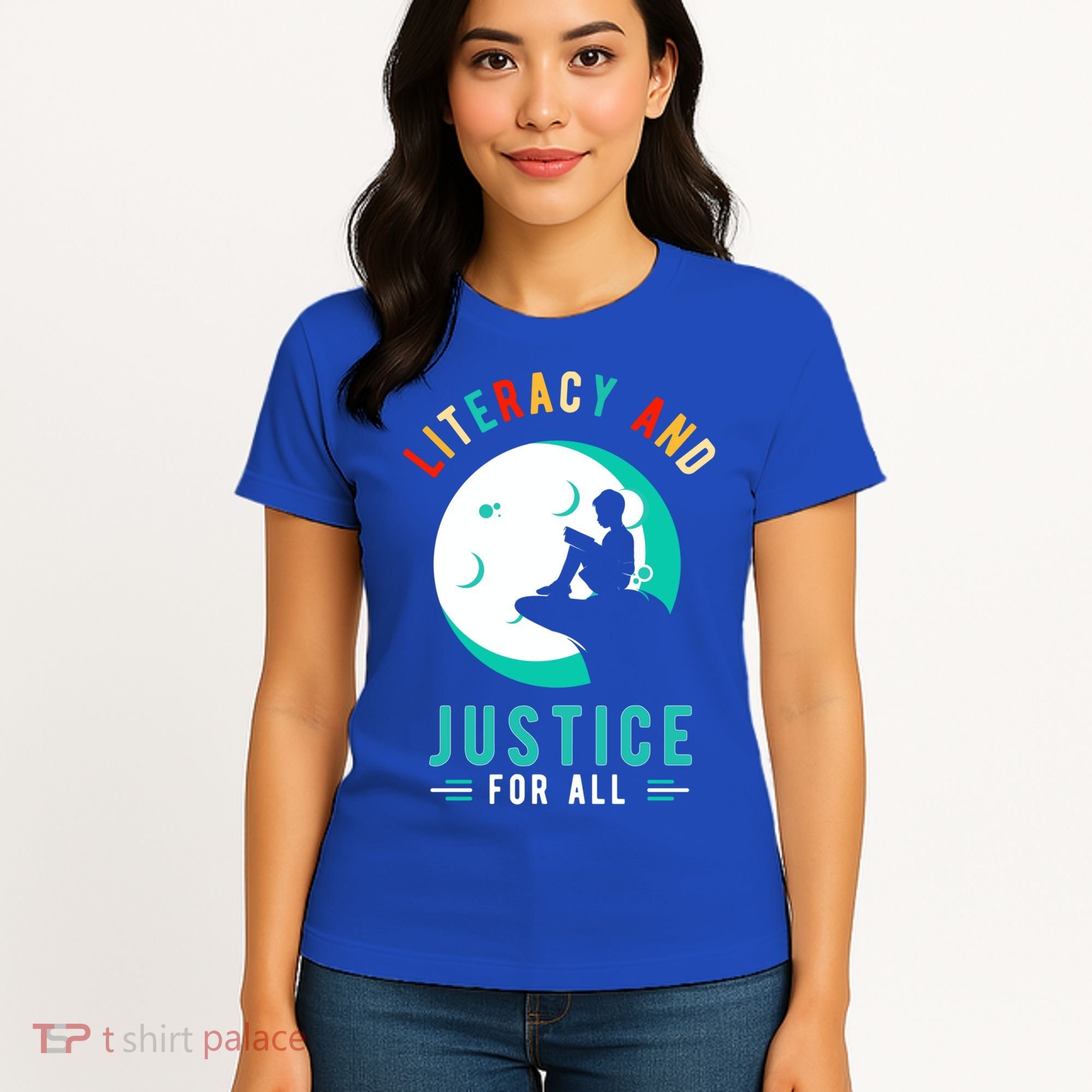 Reading Books Or Literacy And Justice Ll Cool Gift Women's T-Shirt