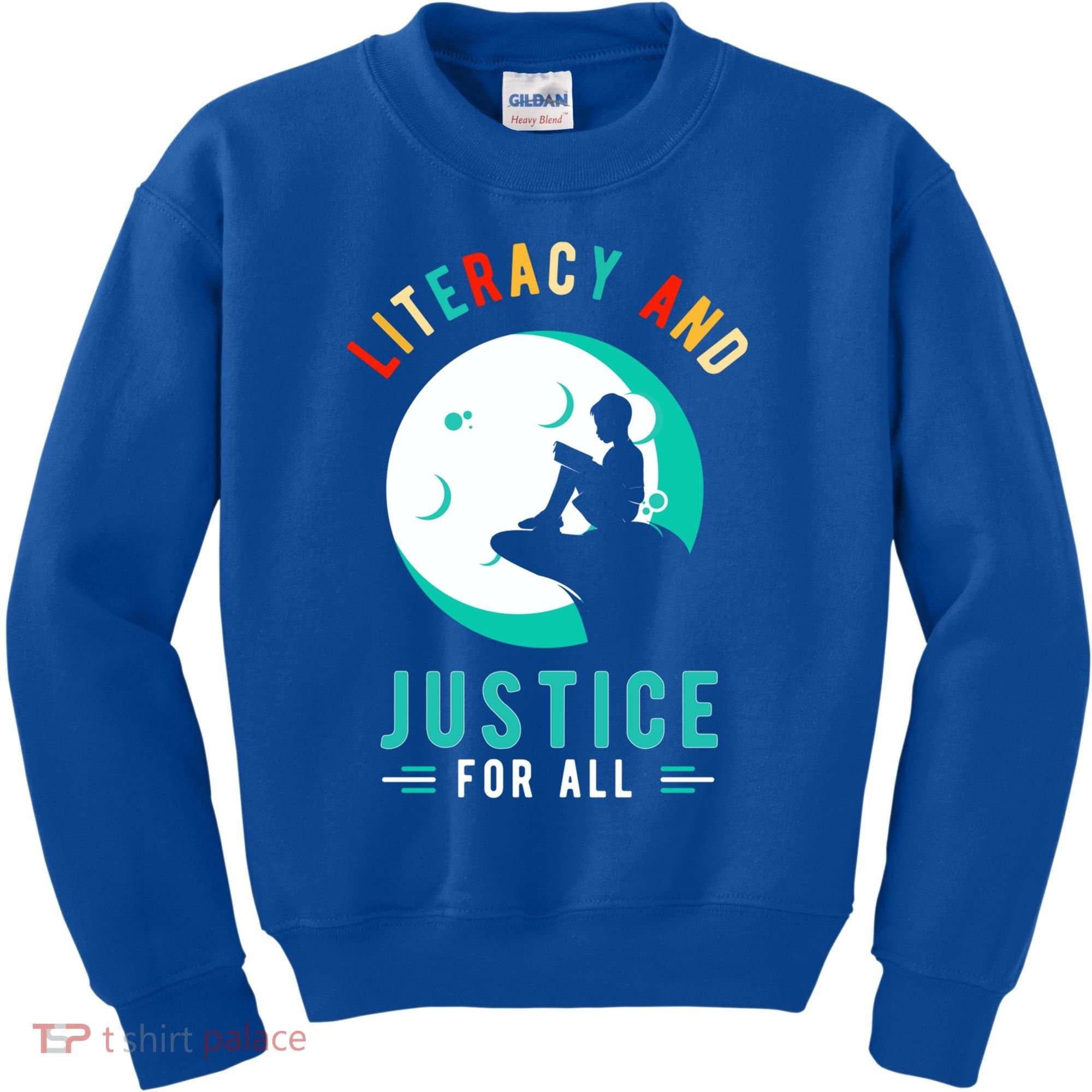 Reading Books Or Literacy And Justice Ll Cool Gift Kids Sweatshirt