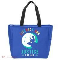 Reading Books Or Literacy And Justice Ll Cool Gift Tote Bag thumb 0
