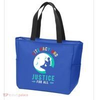 Reading Books Or Literacy And Justice Ll Cool Gift Tote Bag thumb 3
