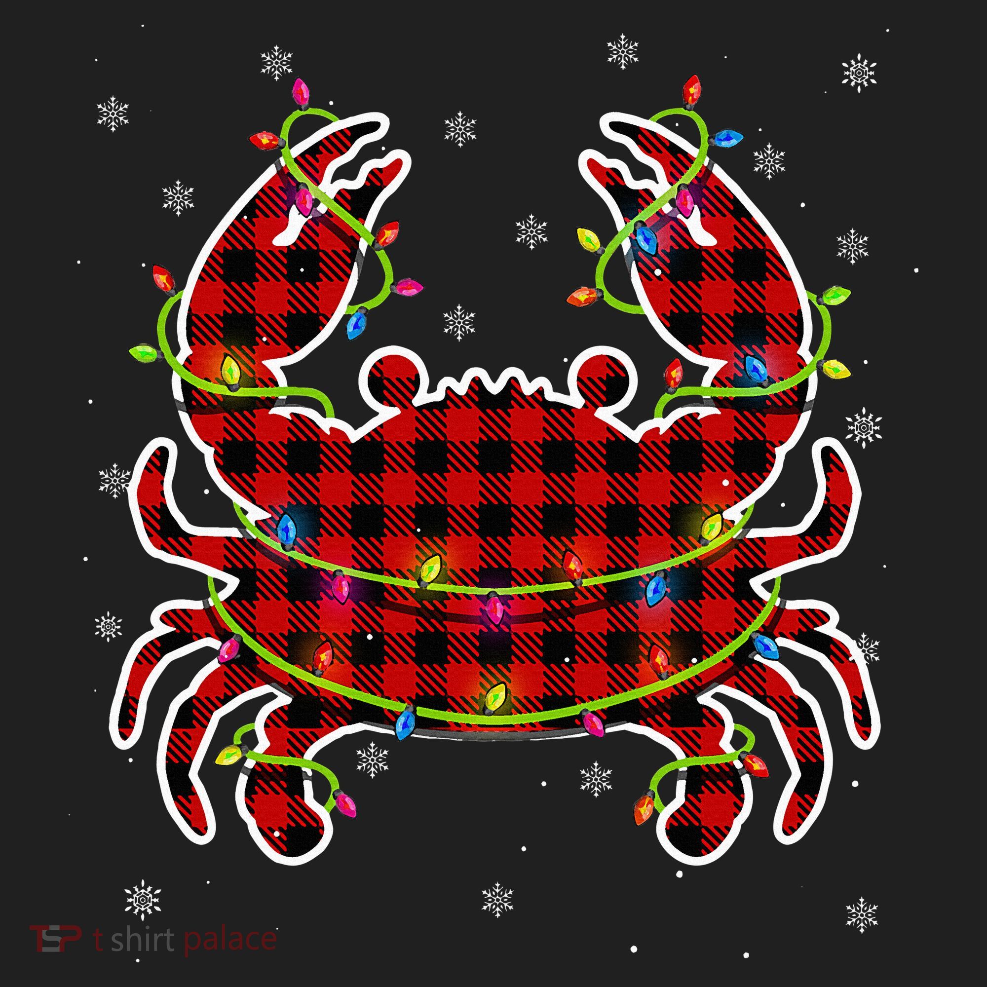 Red Buffalo Plaid Crab Santa Christmas Pajama Matching Tumbler