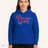 Red Bufallo Plaid Dachshund Dog Xmas Holiday Wiener Gift Hoodie thumb 5