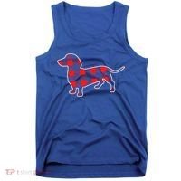 Red Bufallo Plaid Dachshund Dog Xmas Holiday Wiener Gift Tank Top thumb 0
