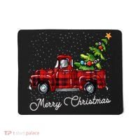 Red Buffalo Plaid Pickup Truck With Tree Merry Christmas Mousepad thumb 0