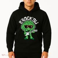 Rocking Broccoli Playing Guitar Veggie Vegetable Vegetarian Hoodie thumb 2