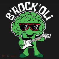 Rocking Broccoli Playing Guitar Veggie Vegetable Vegetarian Hoodie thumb 7