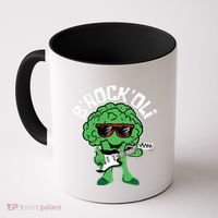 Rocking Broccoli Playing Guitar Veggie Vegetable Vegetarian Coffee Mug thumb 0