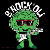 Rocking Broccoli Playing Guitar Veggie Vegetable Vegetarian Women's Hoodie thumb 2