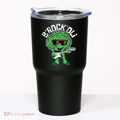 Rocking Broccoli Playing Guitar Veggie Vegetable Vegetarian Tumbler