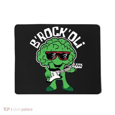 Rocking Broccoli Playing Guitar Veggie Vegetable Vegetarian Mousepad