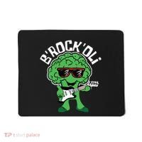 Rocking Broccoli Playing Guitar Veggie Vegetable Vegetarian Mousepad thumb 0