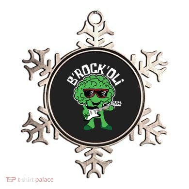 Rocking Broccoli Playing Guitar Veggie Vegetable Vegetarian Ornament
