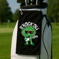 Rocking Broccoli Playing Guitar Veggie Vegetable Vegetarian Golf Towel thumb 2