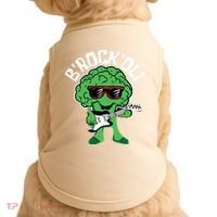 Rocking Broccoli Playing Guitar Veggie Vegetable Vegetarian Doggie Tank thumb 0