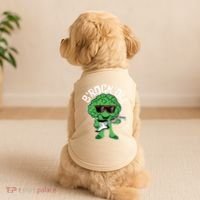 Rocking Broccoli Playing Guitar Veggie Vegetable Vegetarian Doggie Tank thumb 2