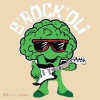 Rocking Broccoli Playing Guitar Veggie Vegetable Vegetarian Long Sleeve Shirt thumb 2