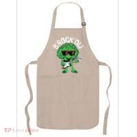 Rocking Broccoli Playing Guitar Veggie Vegetable Vegetarian Apron thumb 0
