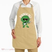 Rocking Broccoli Playing Guitar Veggie Vegetable Vegetarian Apron thumb 2