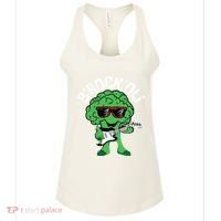 Rocking Broccoli Playing Guitar Veggie Vegetable Vegetarian Women's Tank Top thumb 0
