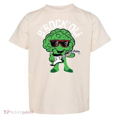 Rocking Broccoli Playing Guitar Veggie Vegetable Vegetarian Toddler T-Shirt