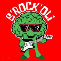 Rocking Broccoli Playing Guitar Veggie Vegetable Vegetarian Santa Hat thumb 1