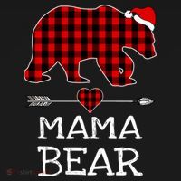 Red Buffalo Plaid Mama Bear Christmas Pajama Family Women's Tank Top thumb 5