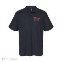 Red Buffalo Plaid Dachshund Dog Xmas Holiday Wiener Polo thumb 0