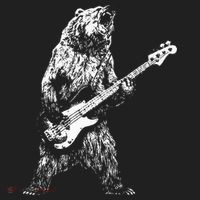 Retro Bear Playing Bass Guitar Bear Guitarist Music Lovers Beanie thumb 2
