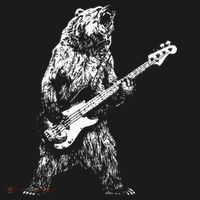 Retro Bear Playing Bass Guitar Bear Guitarist Music Lovers Women's Hoodie thumb 2