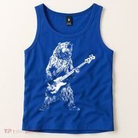 Retro Bear Playing Bass Guitar Bear Guitarist Music Lovers Tank Top thumb 2