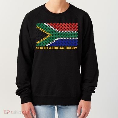 Rugby Ball Pattern South Africa Flag Women's Sweatshirt