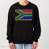 Rugby Ball Pattern South Africa Flag Women's Sweatshirt thumb 0