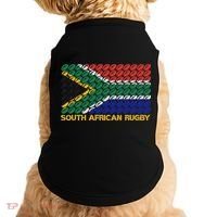 Rugby Ball Pattern South Africa Flag Doggie Tank thumb 0