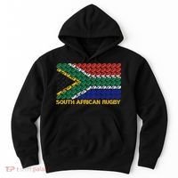 Rugby Ball Pattern South Africa Flag Hoodie thumb 0