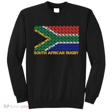 Rugby Ball Pattern South Africa Flag Sweatshirt