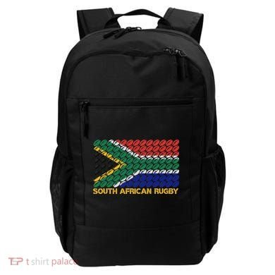 Rugby Ball Pattern South Africa Flag Backpack