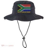 Rugby Ball Pattern South Africa Flag Bucket Hat thumb 0