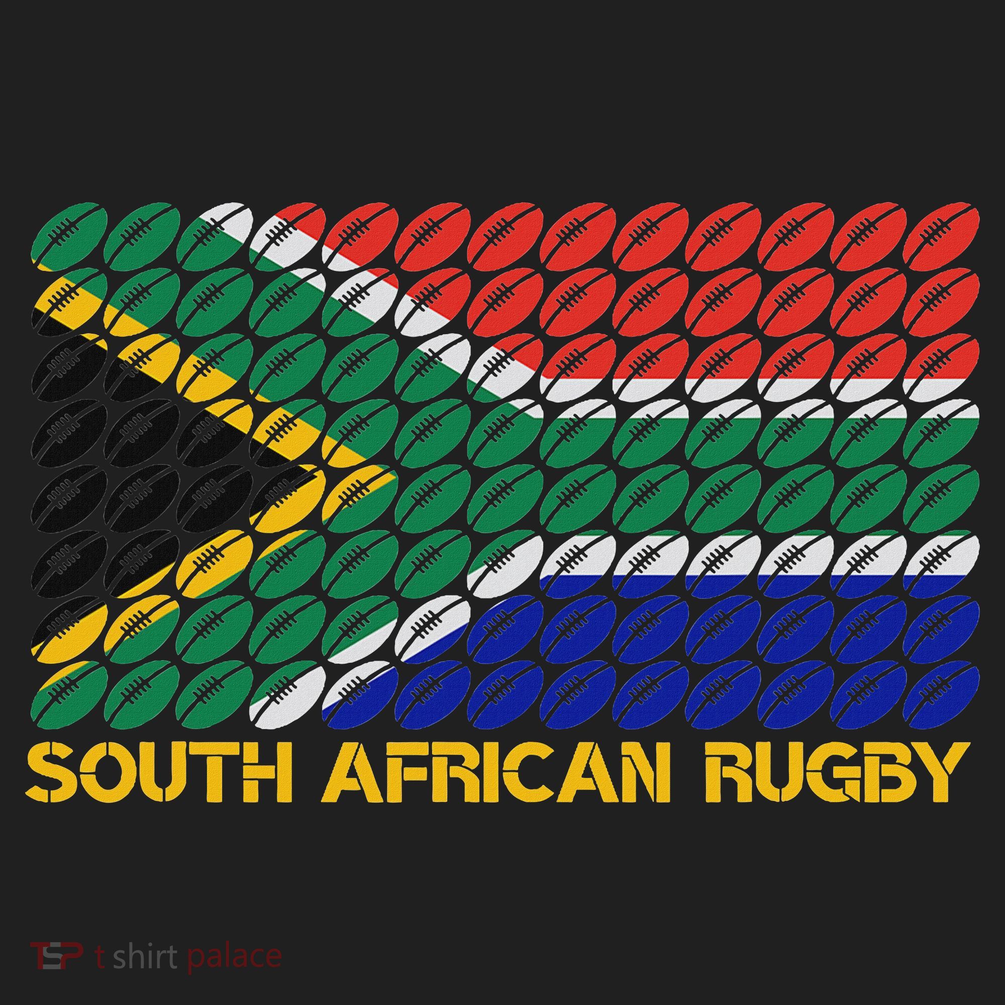 Rugby Ball Pattern South Africa Flag Beanie