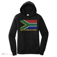 Rugby Ball Pattern South Africa Flag Women's Hoodie thumb 0