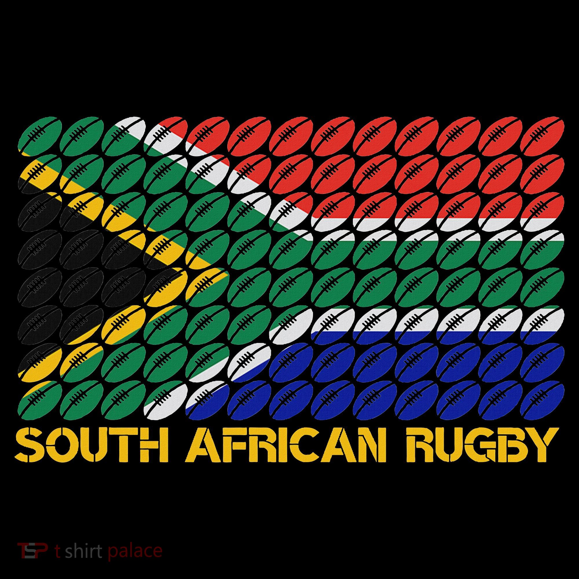 Rugby Ball Pattern South Africa Flag Women's Hoodie