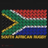 Rugby Ball Pattern South Africa Flag Ornament thumb 1