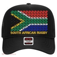 Rugby Ball Pattern South Africa Flag Hat thumb 0