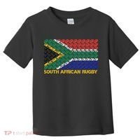 Rugby Ball Pattern South Africa Flag Toddler T-Shirt thumb 0