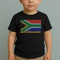Rugby Ball Pattern South Africa Flag Toddler T-Shirt thumb 2